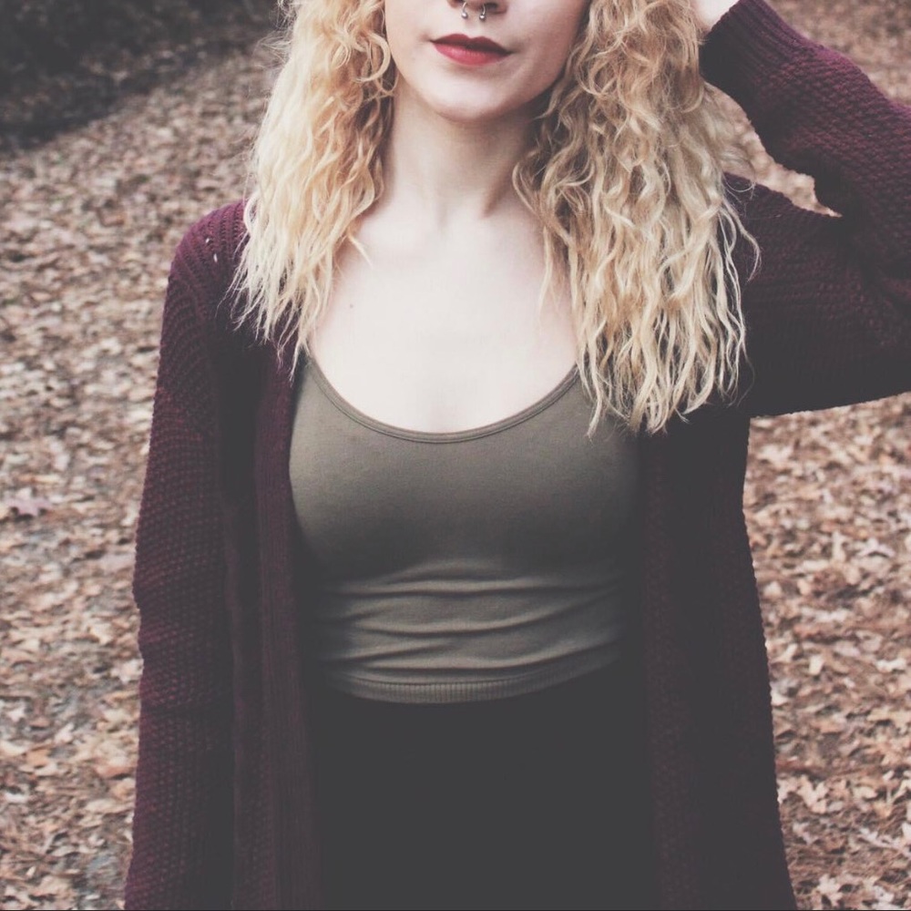 LA Hearts Burgundy Cardigan